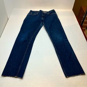 ACNE Flex S Wet Blue Denim Jeans Cotton Women 32 Waist See‎ Measurements *FLAW